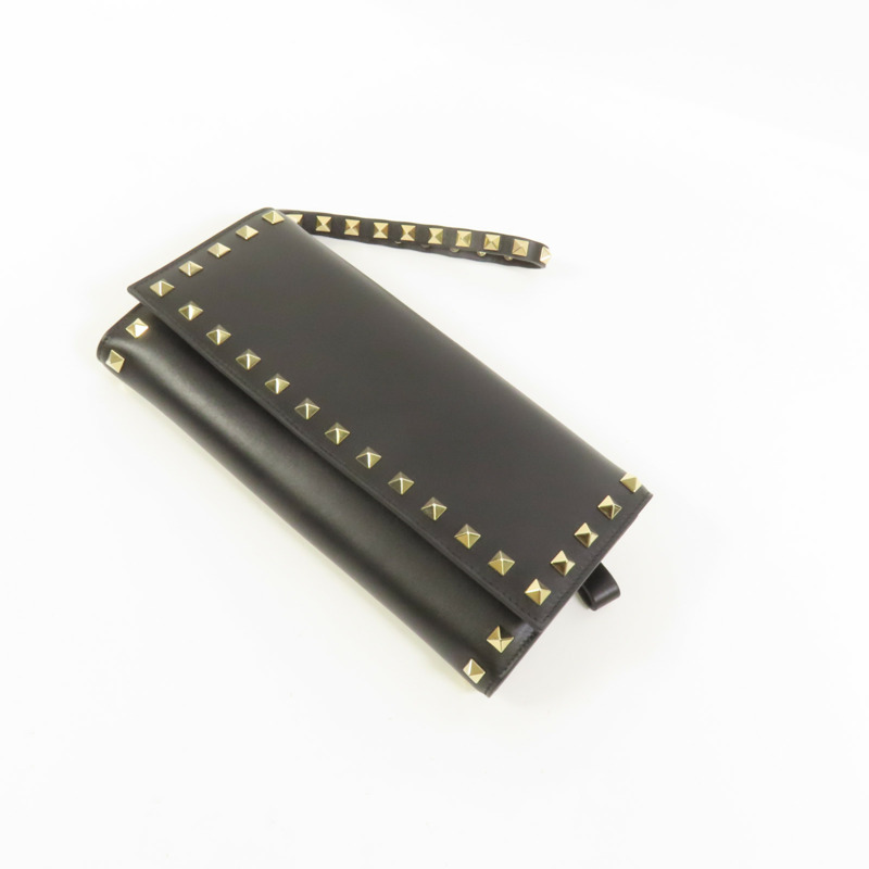 Valentino 牛皮皮革Rockstud Clutch金扣長錢包-4