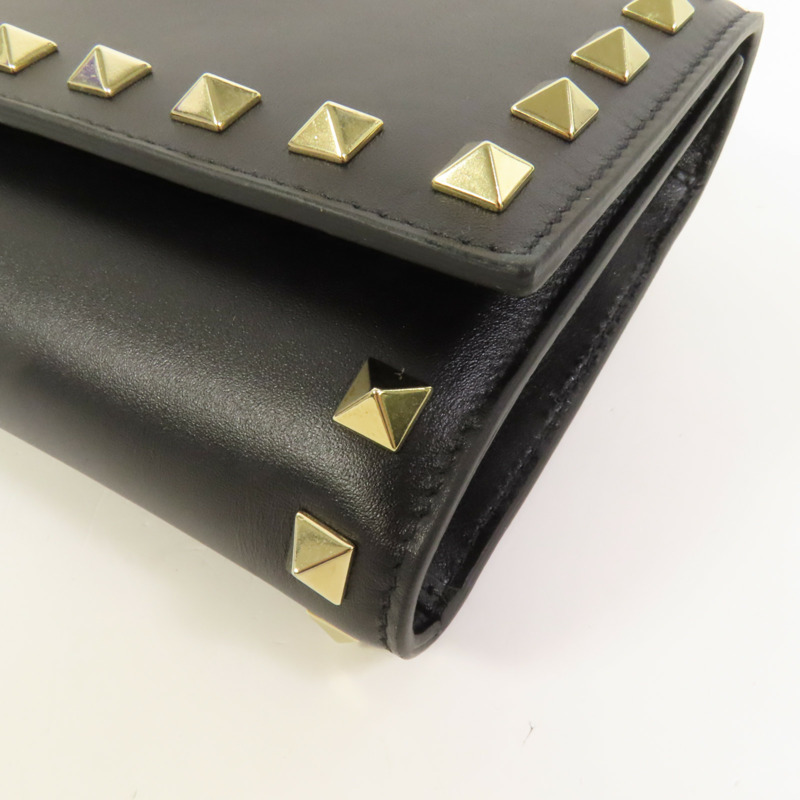 Valentino 牛皮皮革Rockstud Clutch金扣長錢包-12