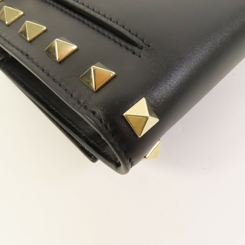 Valentino 牛皮皮革Rockstud Clutch金扣長錢包-13