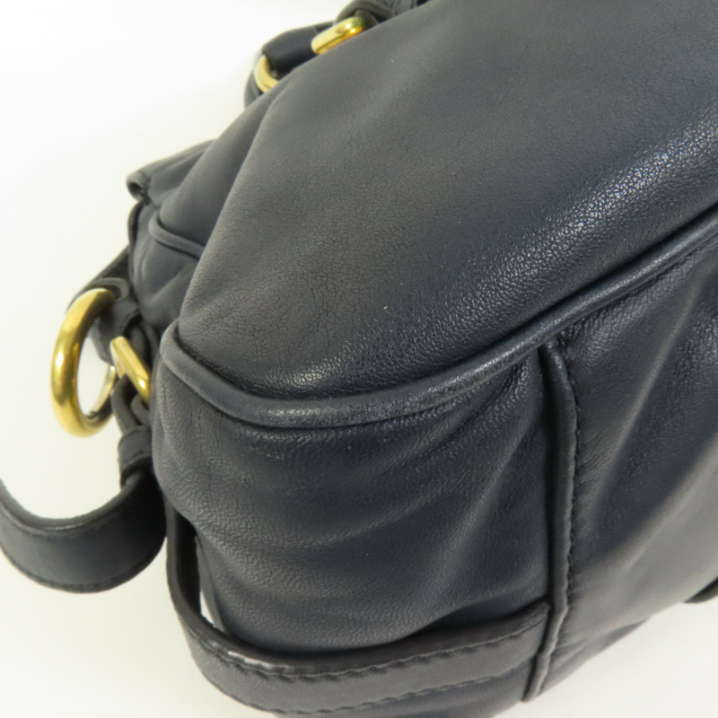 PRADA 牛皮皮革Shoulder Bag金扣手挽肩背兩用袋-12