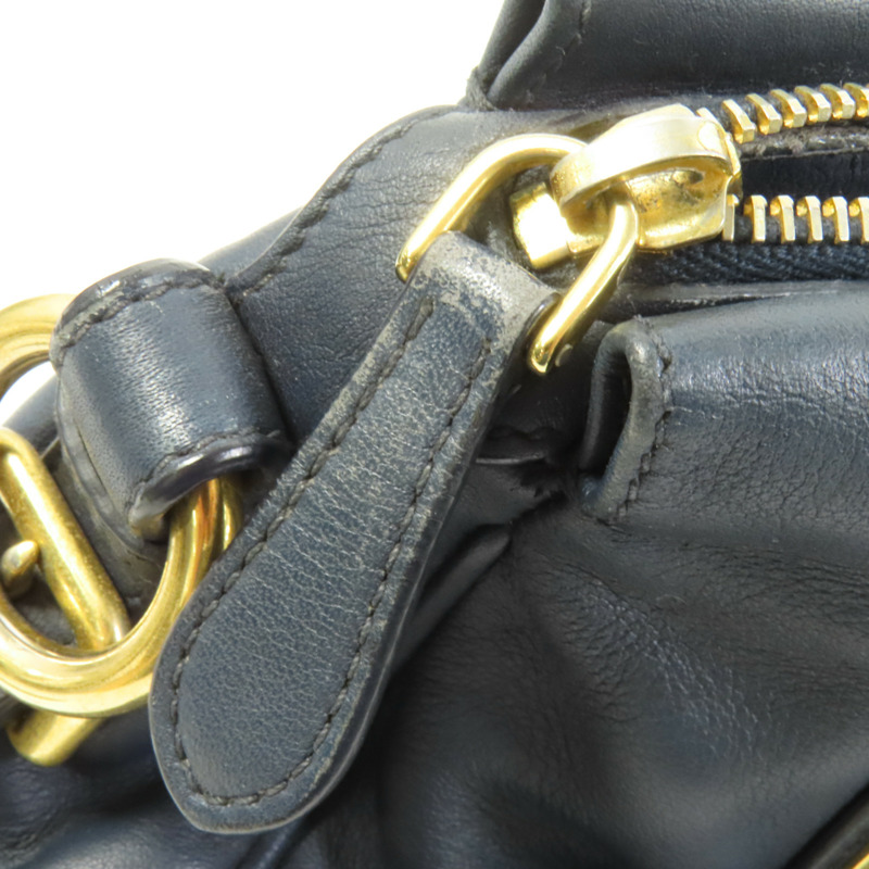 PRADA 牛皮皮革Shoulder Bag金扣手挽肩背兩用袋-16