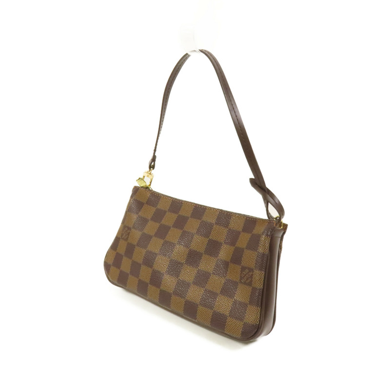LOUIS VUITTON Damier Pochette Accessories金扣手挽袋-2