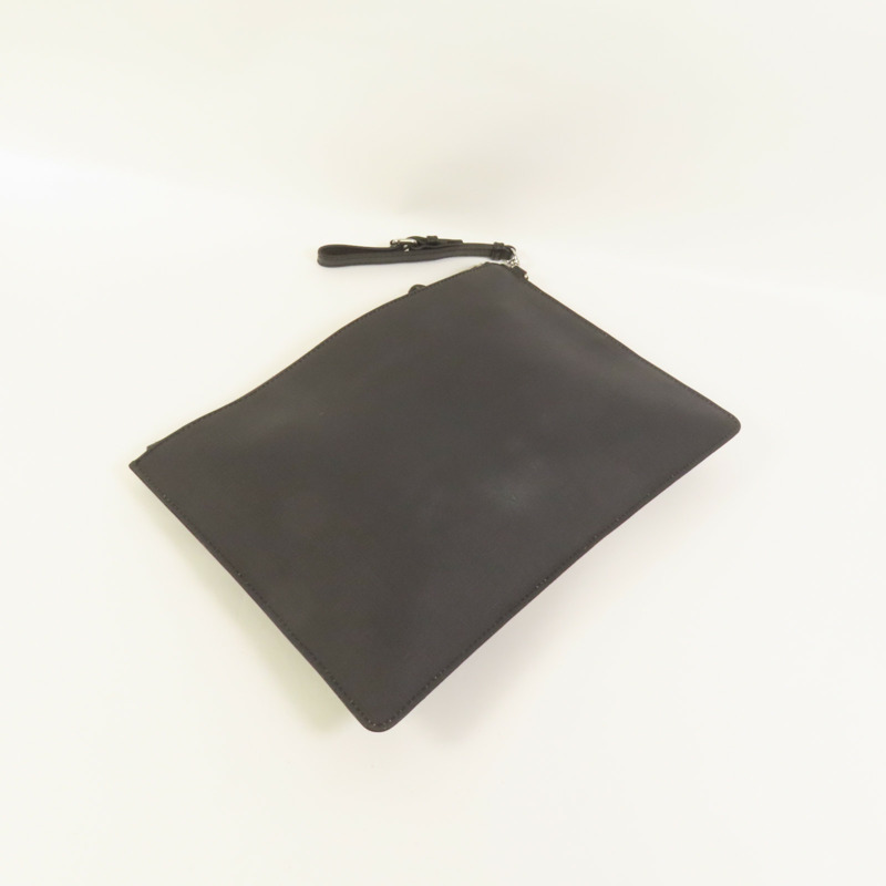 MOSCHINO 塗層帆布Teddy Bear Pouch銀扣手拿包-4