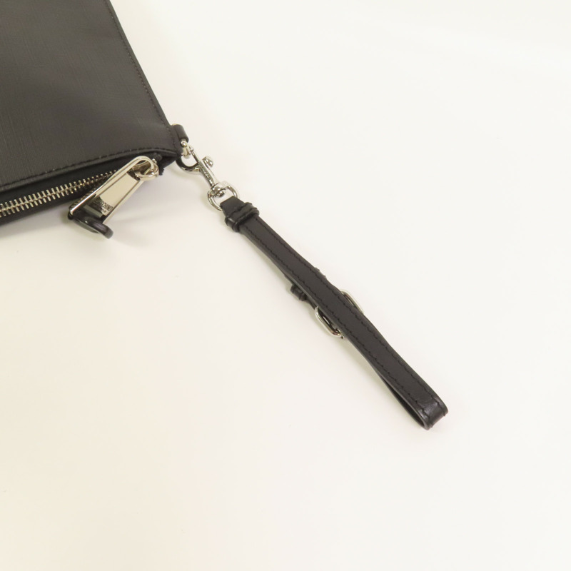 MOSCHINO 塗層帆布Teddy Bear Pouch銀扣手拿包-6