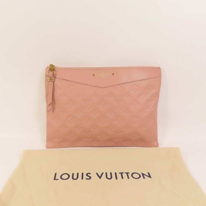 LOUIS VUITTON Monogram Empreinte Daily Pouch金扣手拿包-11