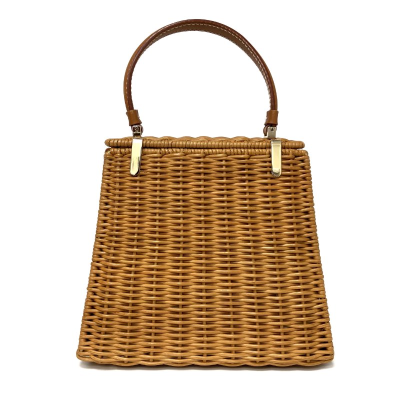 ☆ Salvatore Ferragamo 菲拉格 Brown Wicker Handbag 淺啡色柳條手袋 - 267002287-2