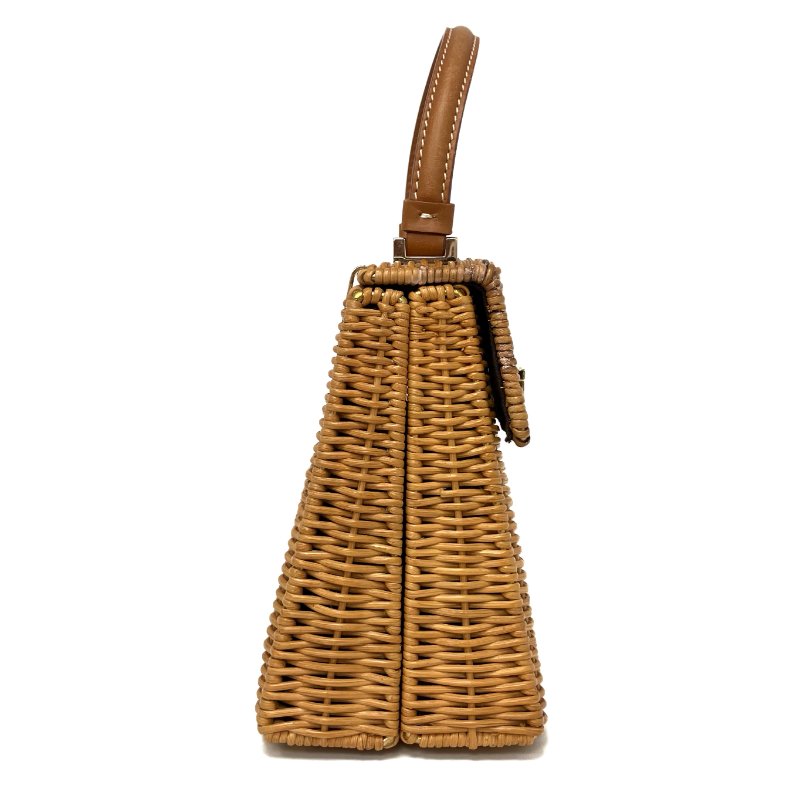 ☆ Salvatore Ferragamo 菲拉格 Brown Wicker Handbag 淺啡色柳條手袋 - 267002287-3