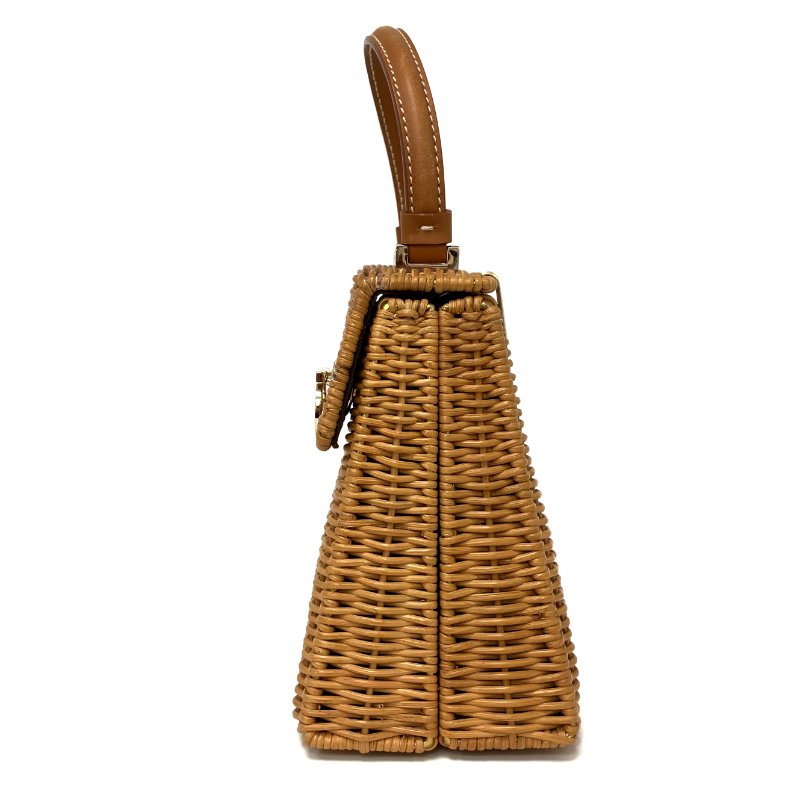 ☆ Salvatore Ferragamo 菲拉格 Brown Wicker Handbag 淺啡色柳條手袋 - 267002287-4