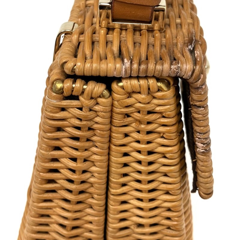 ☆ Salvatore Ferragamo 菲拉格 Brown Wicker Handbag 淺啡色柳條手袋 - 267002287-5