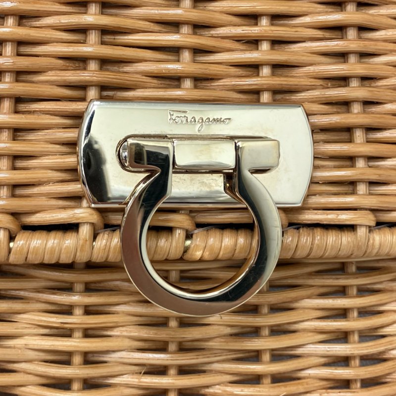 ☆ Salvatore Ferragamo 菲拉格 Brown Wicker Handbag 淺啡色柳條手袋 - 267002287-7