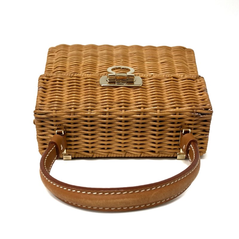 ☆ Salvatore Ferragamo 菲拉格 Brown Wicker Handbag 淺啡色柳條手袋 - 267002287-8