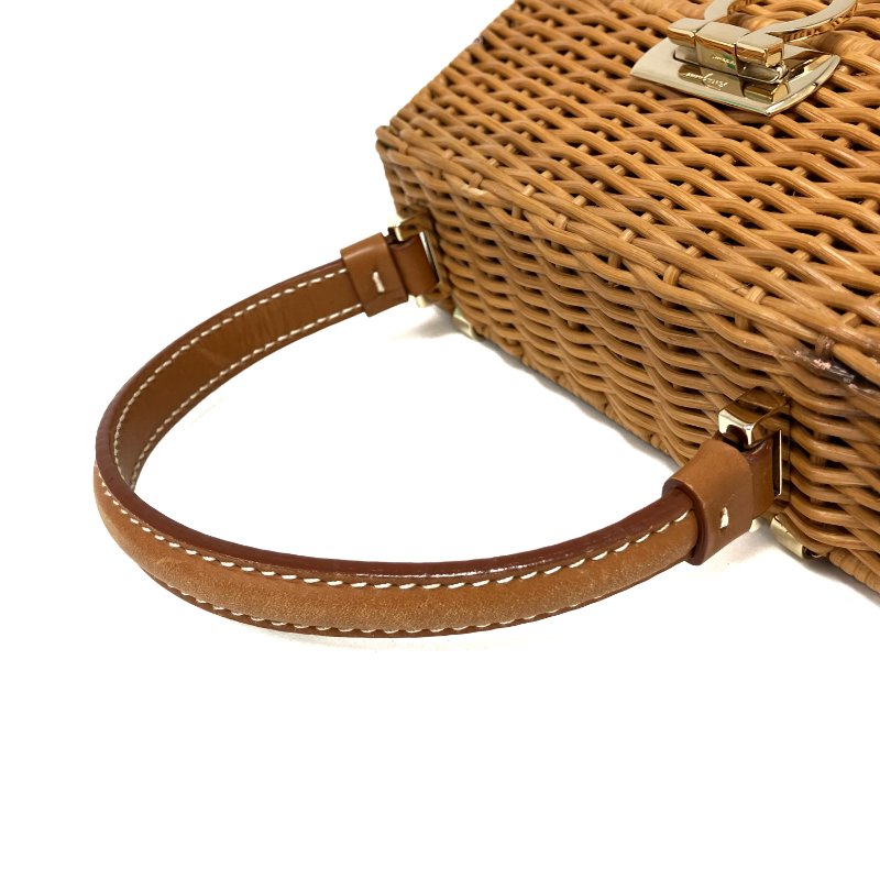 ☆ Salvatore Ferragamo 菲拉格 Brown Wicker Handbag 淺啡色柳條手袋 - 267002287-10
