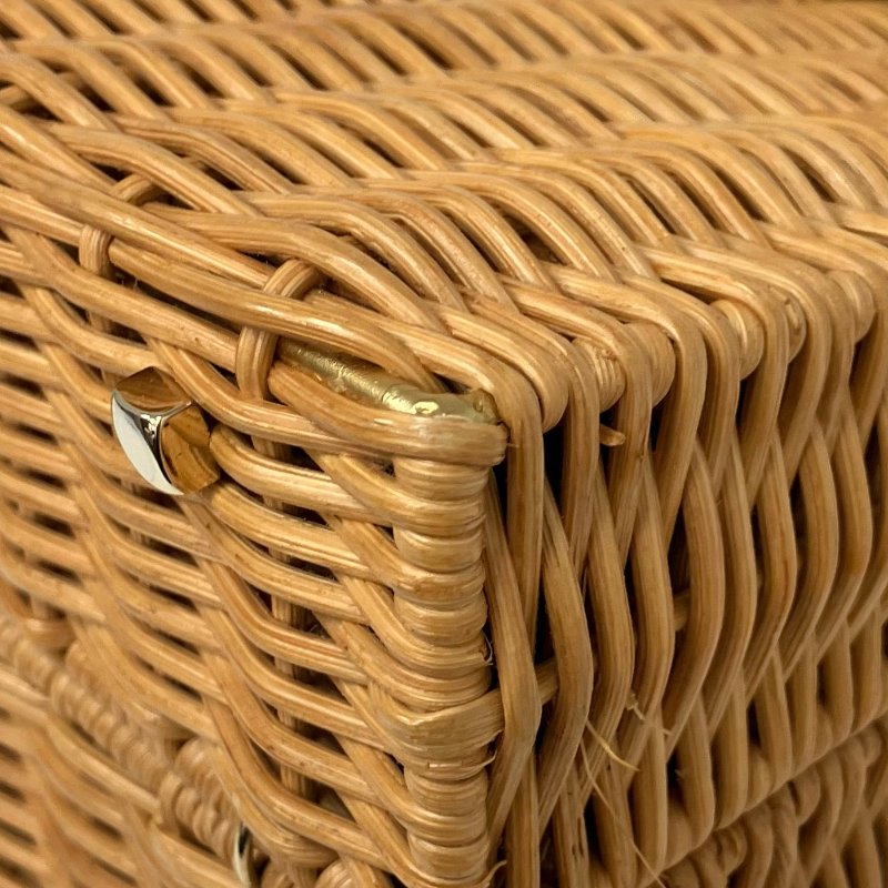 ☆ Salvatore Ferragamo 菲拉格 Brown Wicker Handbag 淺啡色柳條手袋 - 267002287-12