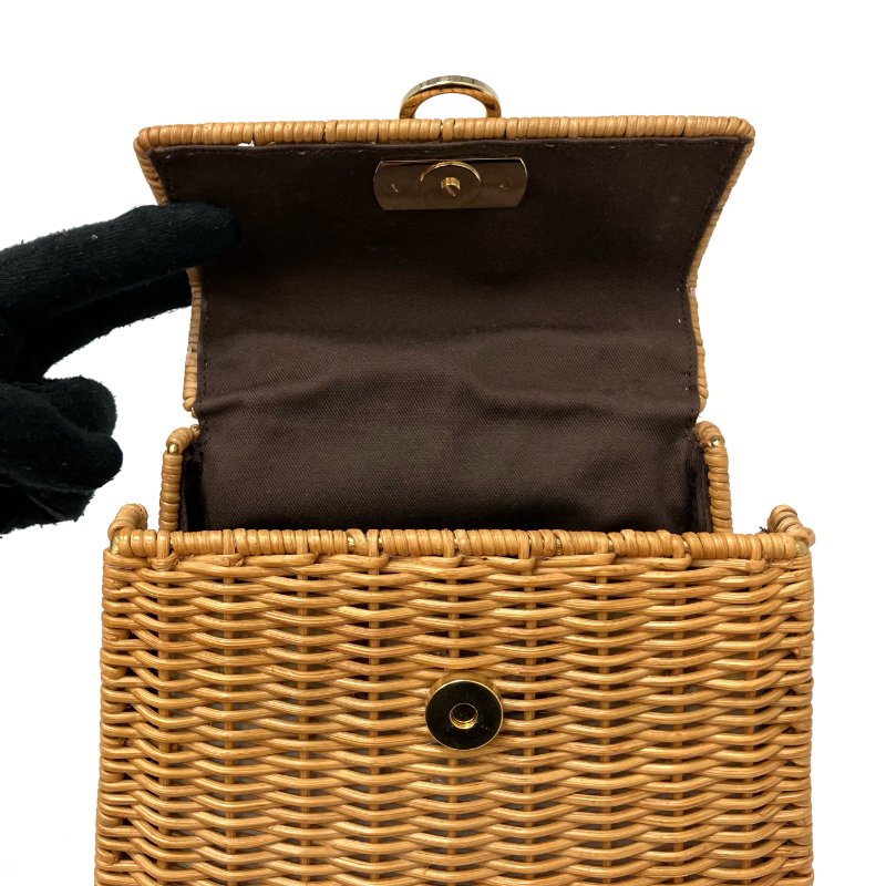 ☆ Salvatore Ferragamo 菲拉格 Brown Wicker Handbag 淺啡色柳條手袋 - 267002287-19