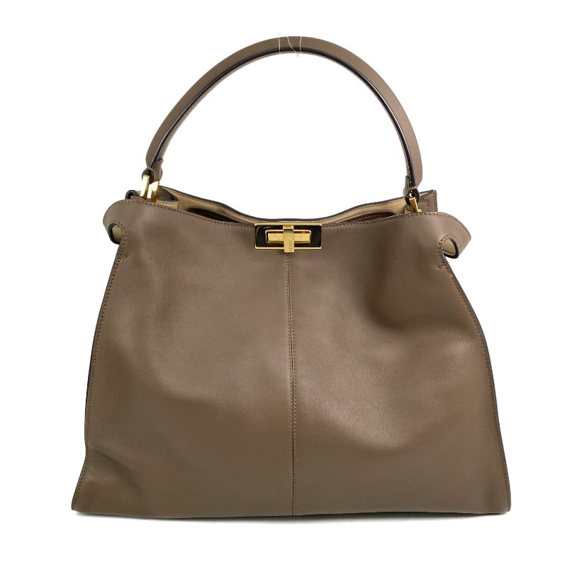 △ Fendi 芬迪 Brown Calfskin Peekaboo X-Lite Shoulder Bag 8BN304 啡色小牛皮肩背袋 - 267002168-1