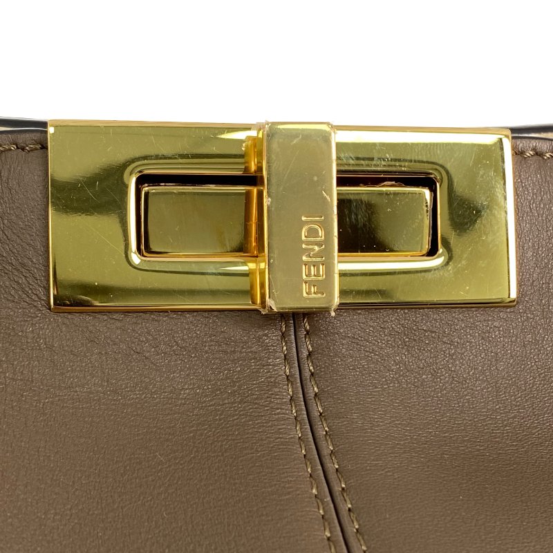 △ Fendi 芬迪 Brown Calfskin Peekaboo X-Lite Shoulder Bag 8BN304 啡色小牛皮肩背袋 - 267002168-12