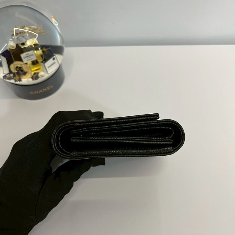 Chanel 短夾 荔枝牛 晶片款復古浮雕雙C-2