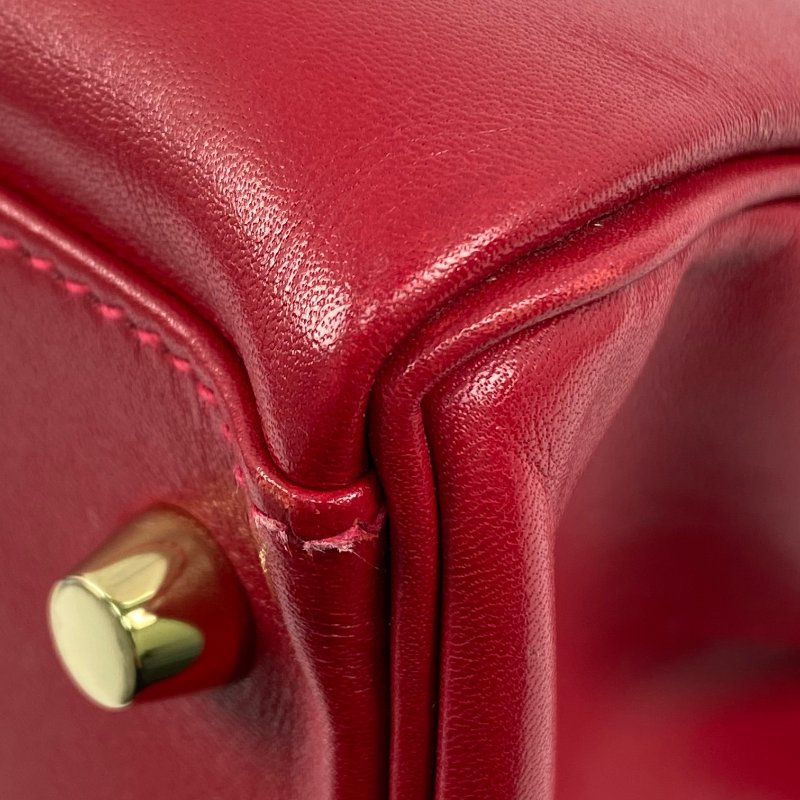 △ Hermes 愛馬仕 Red Box Calfskin Gold Plated Metal Kelly 32 2 Way Bag Stamp X 紅色滑面小牛皮鍍金金屬兩用袋X刻 - 267002476-9
