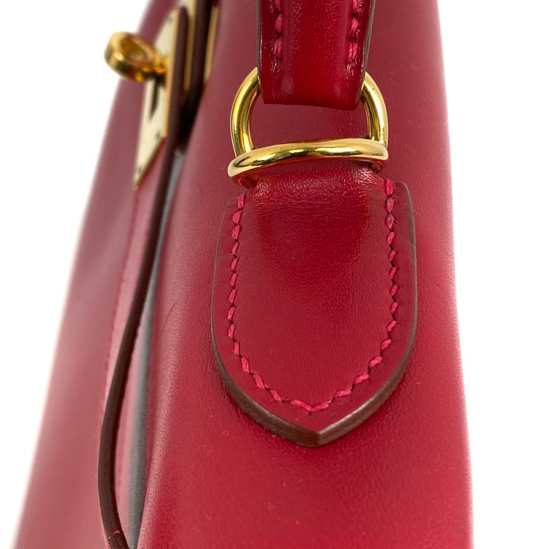 △ Hermes 愛馬仕 Red Box Calfskin Gold Plated Metal Kelly 32 2 Way Bag Stamp X 紅色滑面小牛皮鍍金金屬兩用袋X刻 - 267002476-14