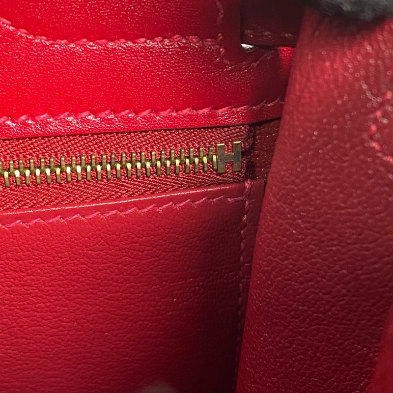 △ Hermes 愛馬仕 Red Box Calfskin Gold Plated Metal Kelly 32 2 Way Bag Stamp X 紅色滑面小牛皮鍍金金屬兩用袋X刻 - 267002476-24