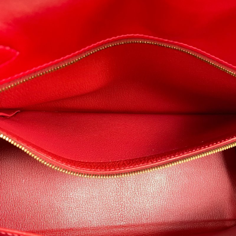 △ Hermes 愛馬仕 Red Box Calfskin Gold Plated Metal Kelly 32 2 Way Bag Stamp X 紅色滑面小牛皮鍍金金屬兩用袋X刻 - 267002476-25