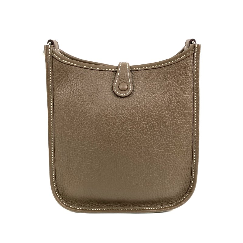 △ Hermes 愛馬仕 Etoupe Clemence Calfskin Evelyn 16 Crossbody Bag Stamp Y 大象灰色粒紋小牛皮斜背袋Y刻 - 257026068-1