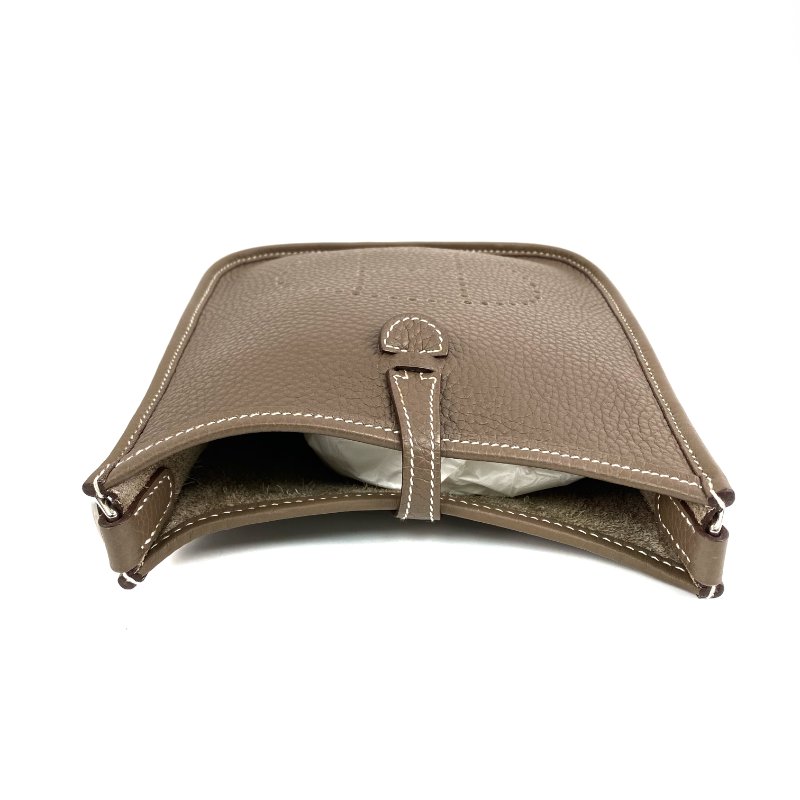 △ Hermes 愛馬仕 Etoupe Clemence Calfskin Evelyn 16 Crossbody Bag Stamp Y 大象灰色粒紋小牛皮斜背袋Y刻 - 257026068-5