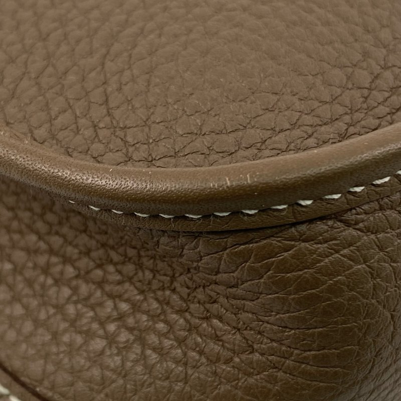 △ Hermes 愛馬仕 Etoupe Clemence Calfskin Evelyn 16 Crossbody Bag Stamp Y 大象灰色粒紋小牛皮斜背袋Y刻 - 257026068-6