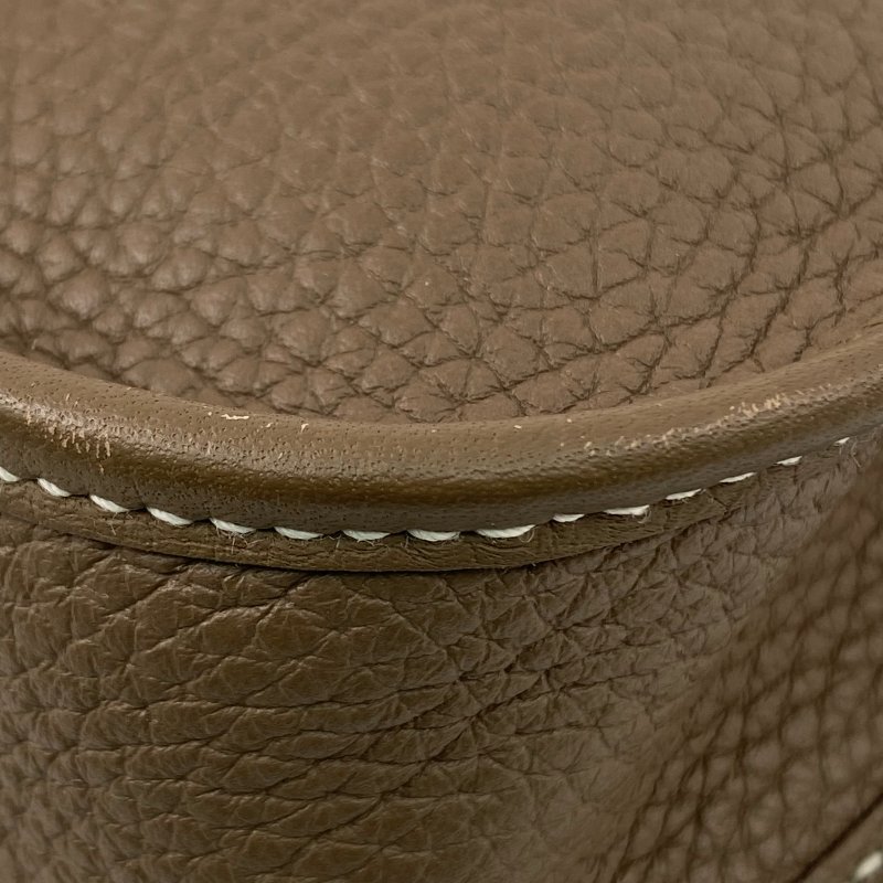 △ Hermes 愛馬仕 Etoupe Clemence Calfskin Evelyn 16 Crossbody Bag Stamp Y 大象灰色粒紋小牛皮斜背袋Y刻 - 257026068-7