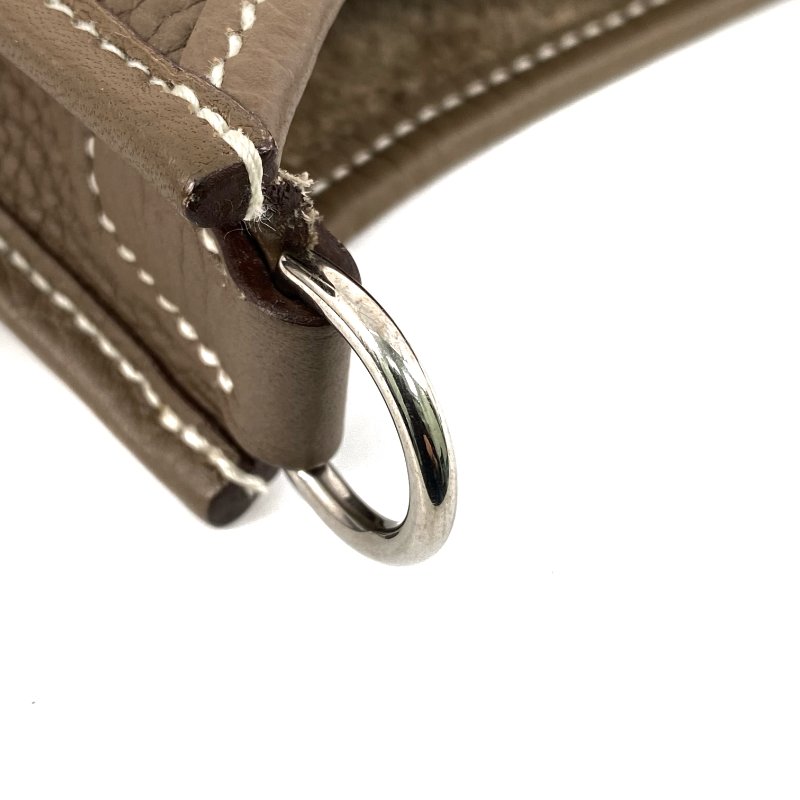 △ Hermes 愛馬仕 Etoupe Clemence Calfskin Evelyn 16 Crossbody Bag Stamp Y 大象灰色粒紋小牛皮斜背袋Y刻 - 257026068-12