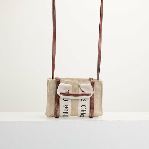 二手Chloé Woody tote mini 棕