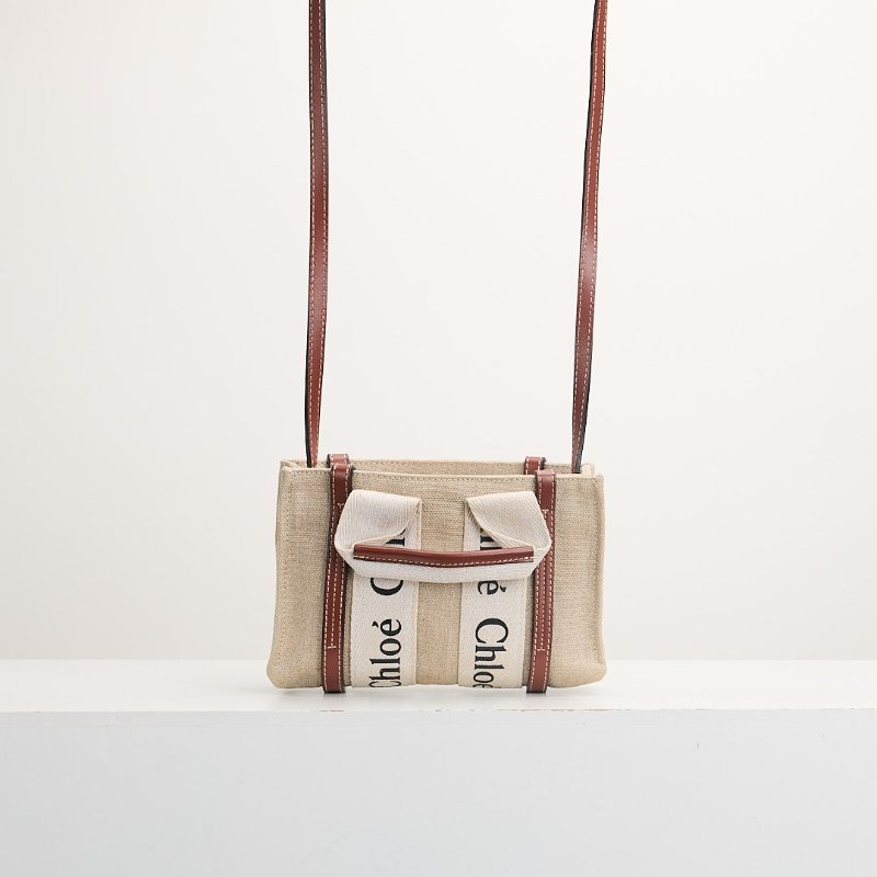 二手Chloé Woody tote mini 棕-0