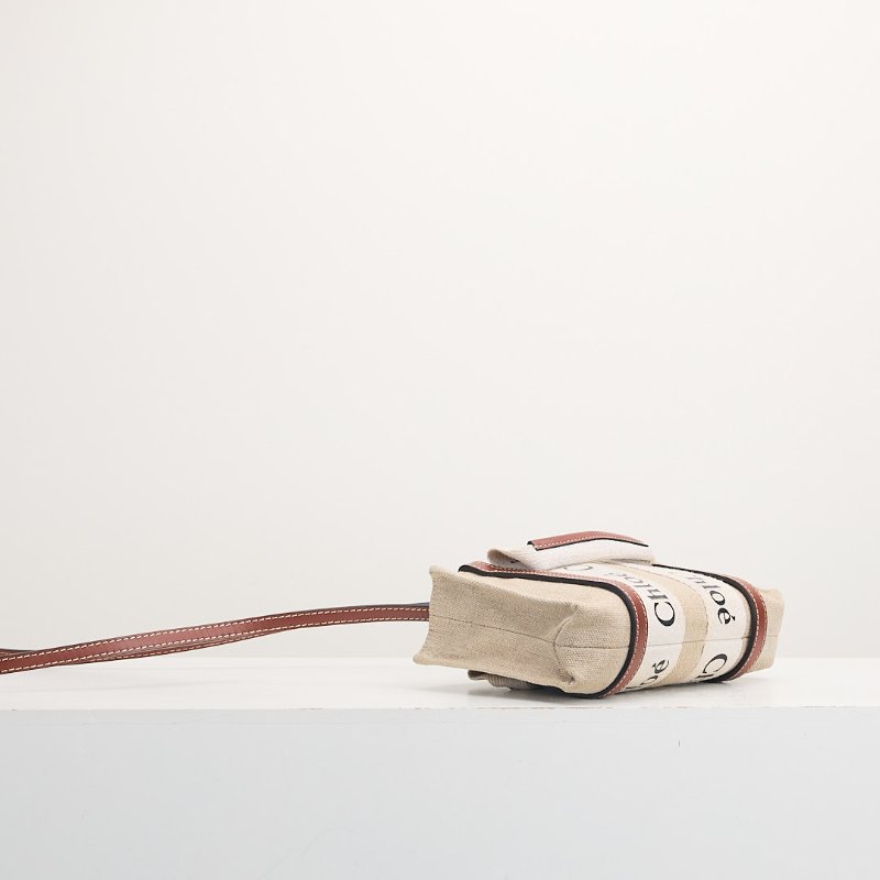 二手Chloé Woody tote mini 棕-2