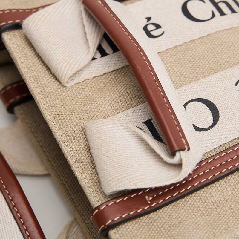 二手Chloé Woody tote mini 棕-3
