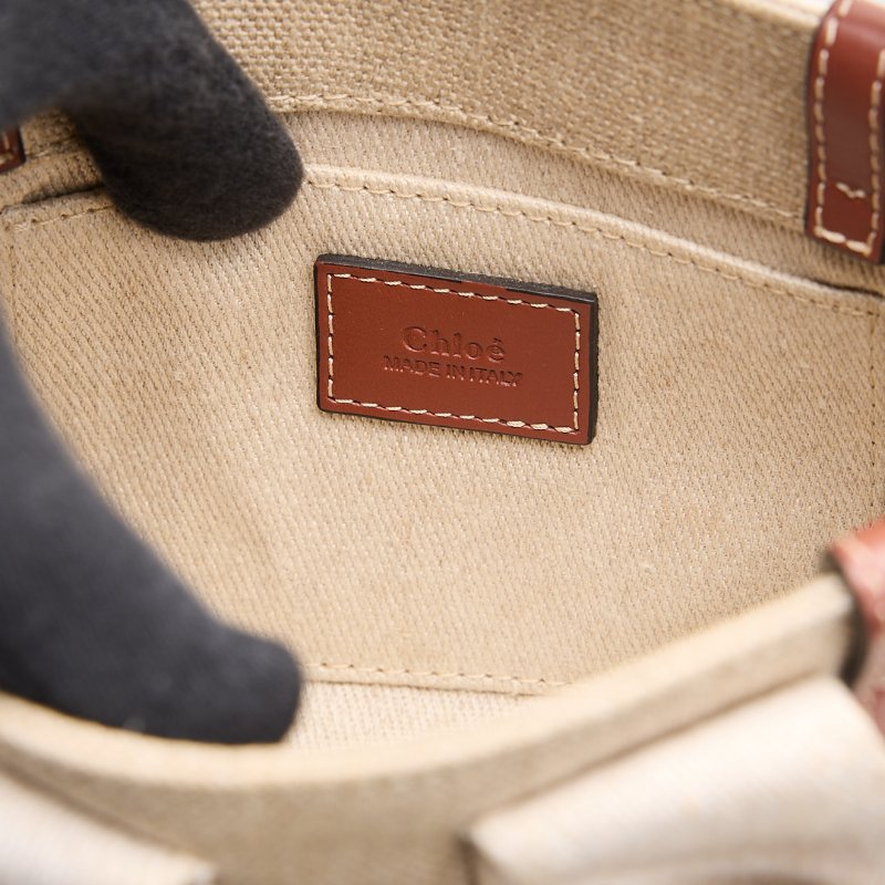 二手Chloé Woody tote mini 棕-15
