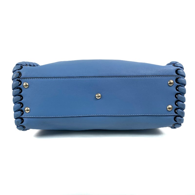 △ Fendi 芬迪 Blue Calfskin Peekaboo 2 Way Bag 8BN290 藍色小牛皮兩用袋 - 257027927-5