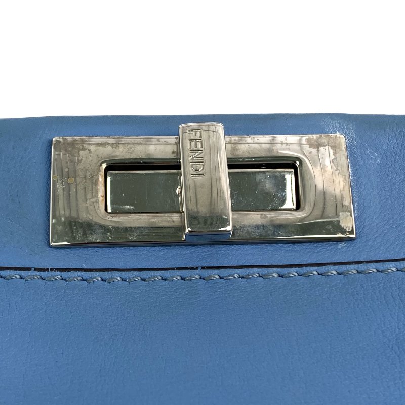 △ Fendi 芬迪 Blue Calfskin Peekaboo 2 Way Bag 8BN290 藍色小牛皮兩用袋 - 257027927-15