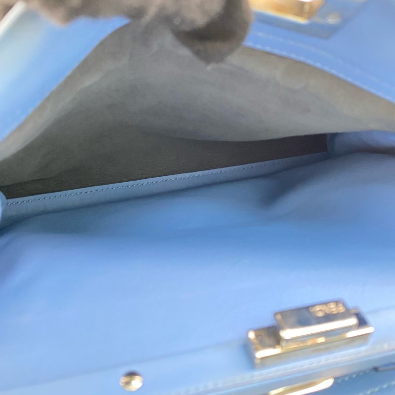 △ Fendi 芬迪 Blue Calfskin Peekaboo 2 Way Bag 8BN290 藍色小牛皮兩用袋 - 257027927-16