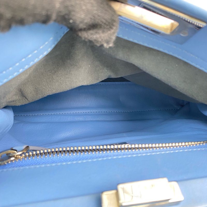 △ Fendi 芬迪 Blue Calfskin Peekaboo 2 Way Bag 8BN290 藍色小牛皮兩用袋 - 257027927-17