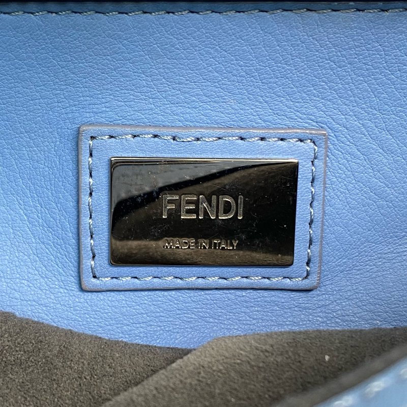 △ Fendi 芬迪 Blue Calfskin Peekaboo 2 Way Bag 8BN290 藍色小牛皮兩用袋 - 257027927-19