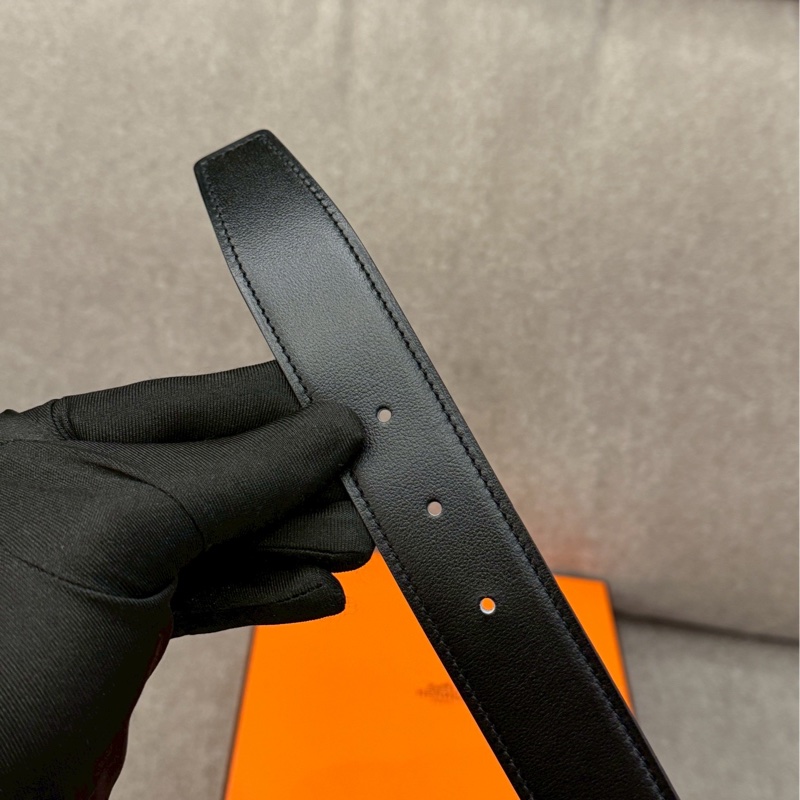 愛馬仕黑金雙面皮帶-4