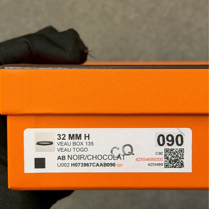 愛馬仕黑金雙面皮帶-6