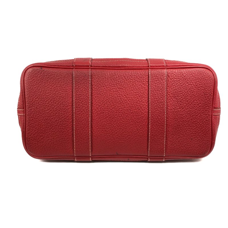 △ Hermes 愛馬仕 Red Negonda Calfskin Palladium Party Garden Party 36 Hand Bag Stamp [R] 紅色粒紋小牛皮鍍鈀金屬手袋[R]刻 - 257027911-4