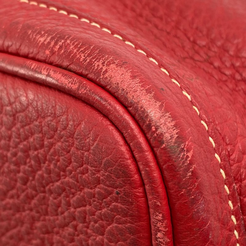 △ Hermes 愛馬仕 Red Negonda Calfskin Palladium Party Garden Party 36 Hand Bag Stamp [R] 紅色粒紋小牛皮鍍鈀金屬手袋[R]刻 - 257027911-10