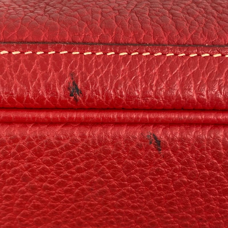 △ Hermes 愛馬仕 Red Negonda Calfskin Palladium Party Garden Party 36 Hand Bag Stamp [R] 紅色粒紋小牛皮鍍鈀金屬手袋[R]刻 - 257027911-11