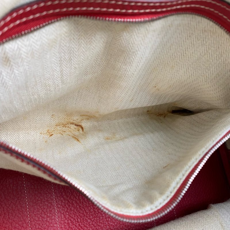 △ Hermes 愛馬仕 Red Negonda Calfskin Palladium Party Garden Party 36 Hand Bag Stamp [R] 紅色粒紋小牛皮鍍鈀金屬手袋[R]刻 - 257027911-16