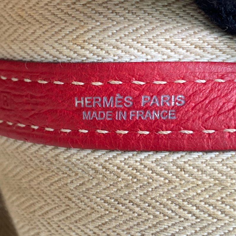 △ Hermes 愛馬仕 Red Negonda Calfskin Palladium Party Garden Party 36 Hand Bag Stamp [R] 紅色粒紋小牛皮鍍鈀金屬手袋[R]刻 - 257027911-20