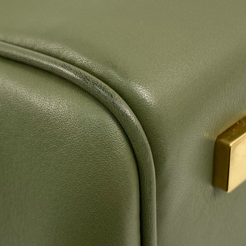 △ Loewe 羅意威 Green Calfskin And Canvas Anagram Amazona 19 2 Way Bag 綠色小牛皮和帆布兩用袋 - 267002535-10