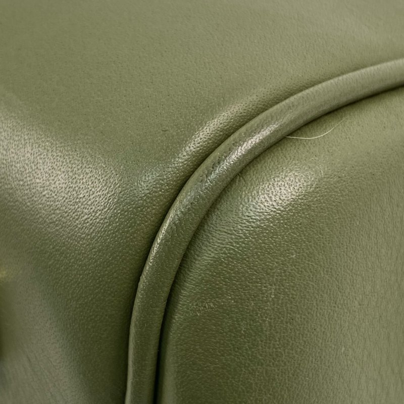 △ Loewe 羅意威 Green Calfskin And Canvas Anagram Amazona 19 2 Way Bag 綠色小牛皮和帆布兩用袋 - 267002535-11