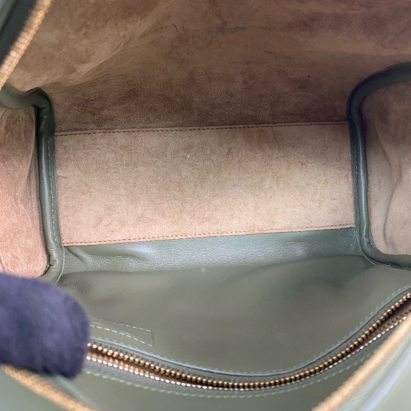 △ Loewe 羅意威 Green Calfskin And Canvas Anagram Amazona 19 2 Way Bag 綠色小牛皮和帆布兩用袋 - 267002535-13